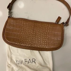 Brown By Far Croc Embossed Bag